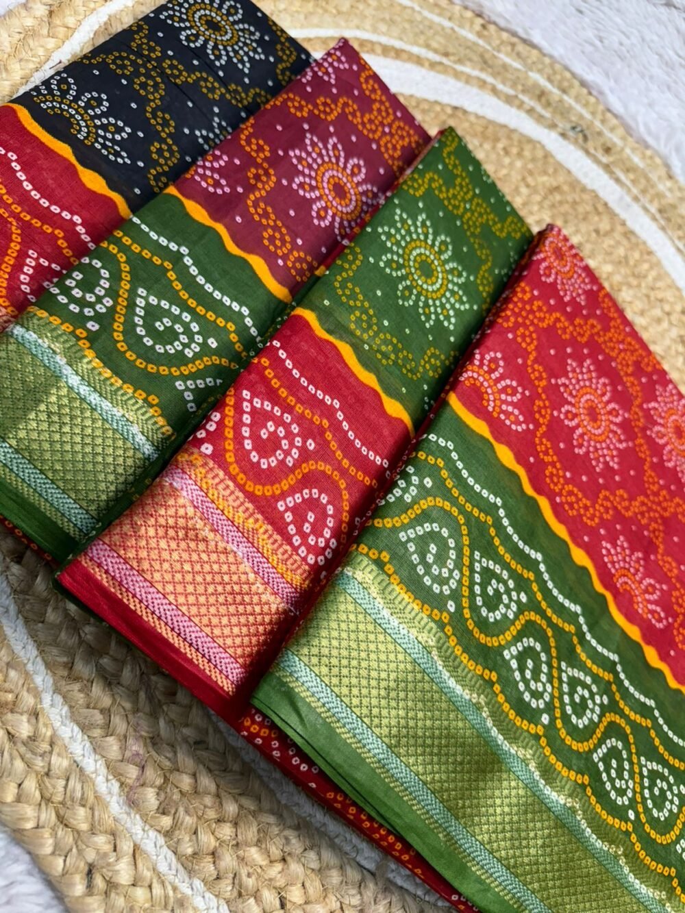 Now We Presenting New  Block Print Bandhej Saree Most Demanded Collection