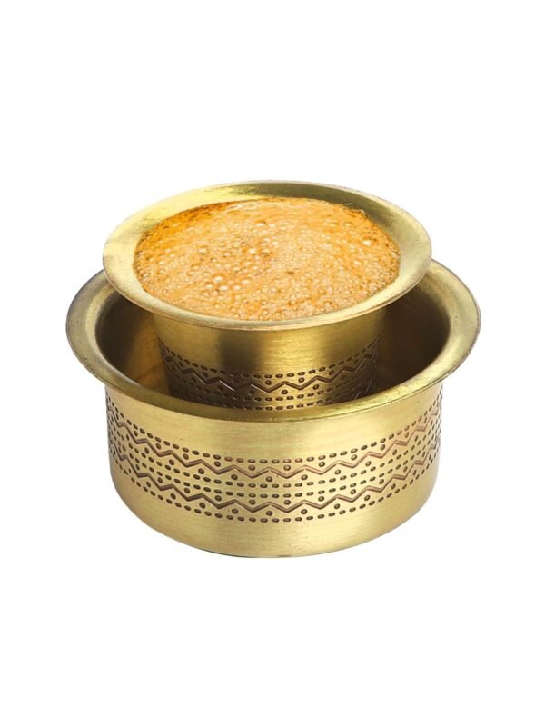 Pure Brass Dabara Set, South Indian Coffee Tea Drinkware, 150ml